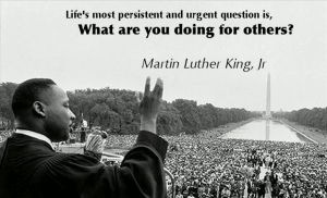 Life&#039;s most persistent question - What are you doing for others?